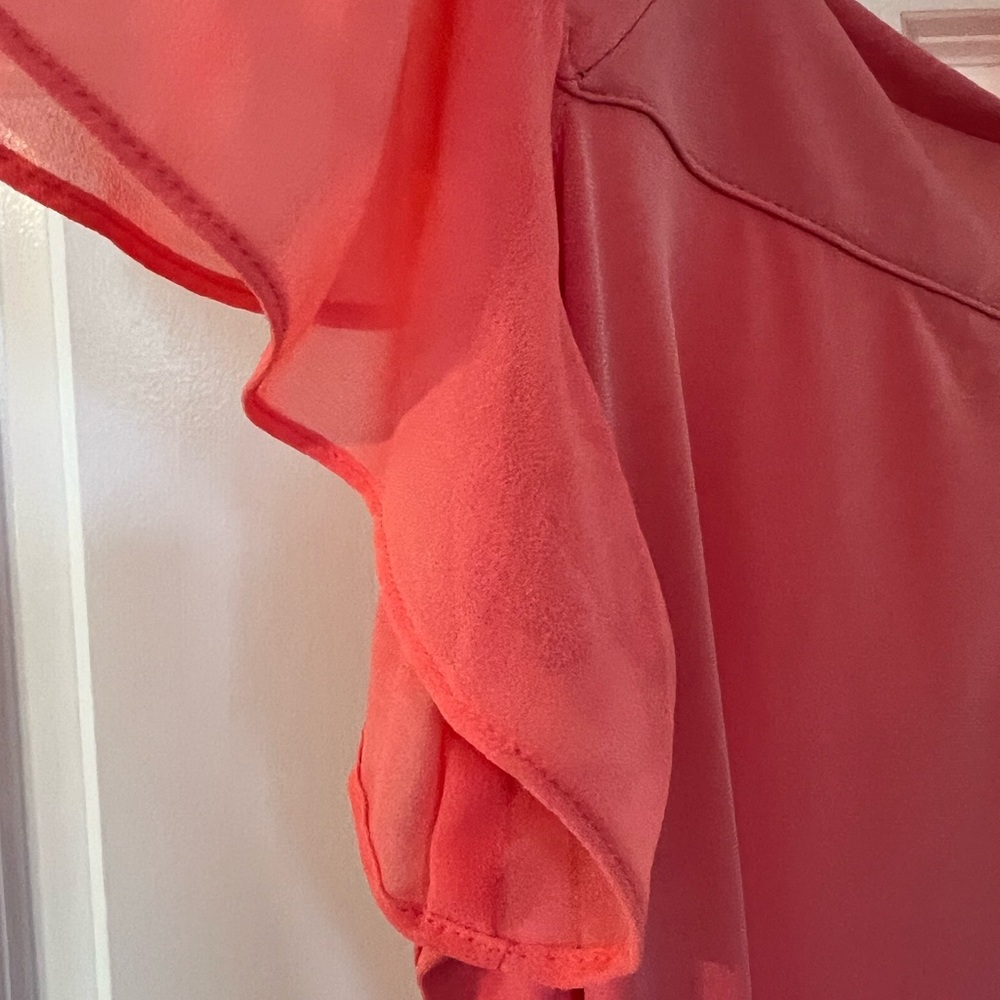Calvin Klein coral short sleeve top.